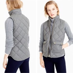 JCREW quilted zip vest XS